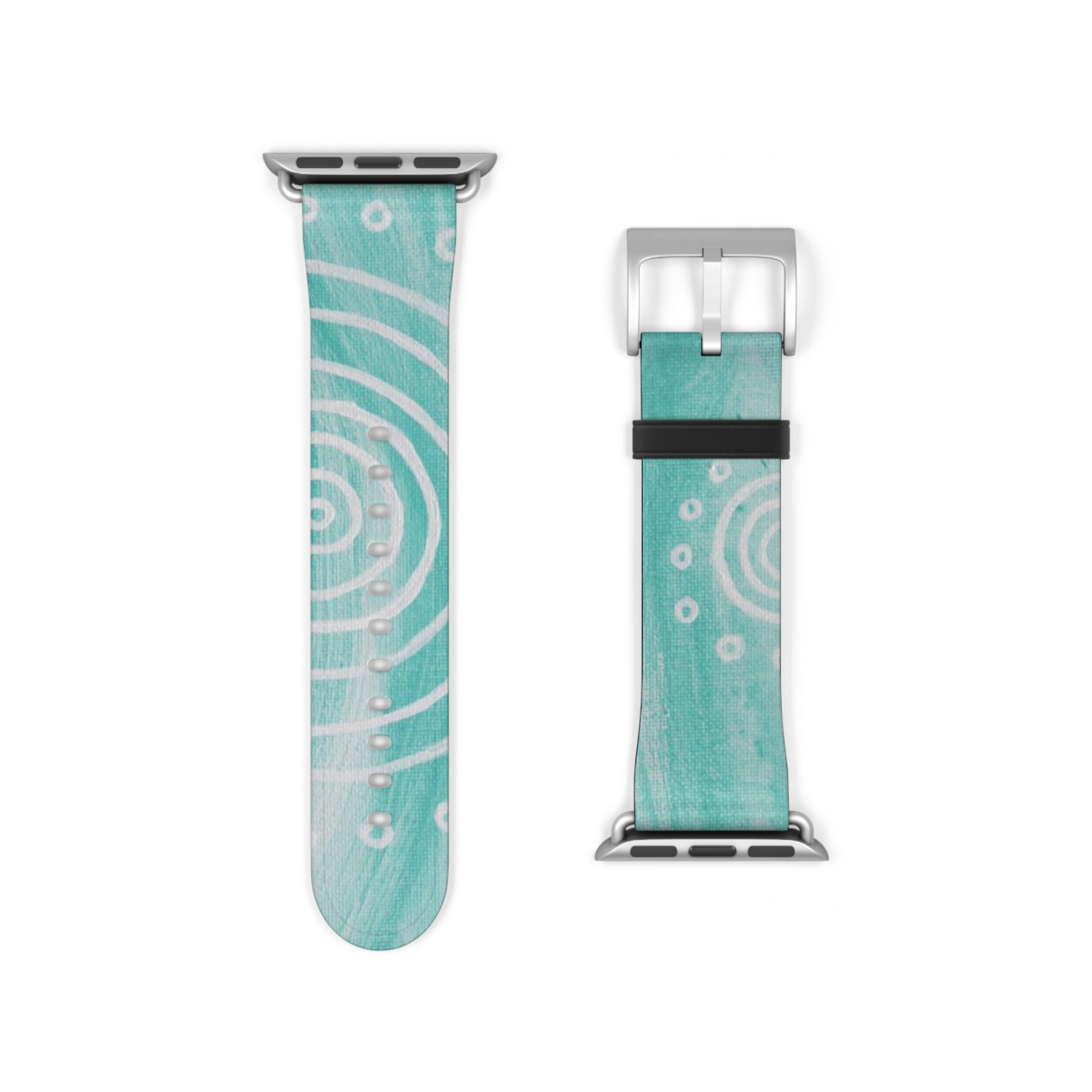 Boho Chic Watch Band - Turquoise Swirl Design