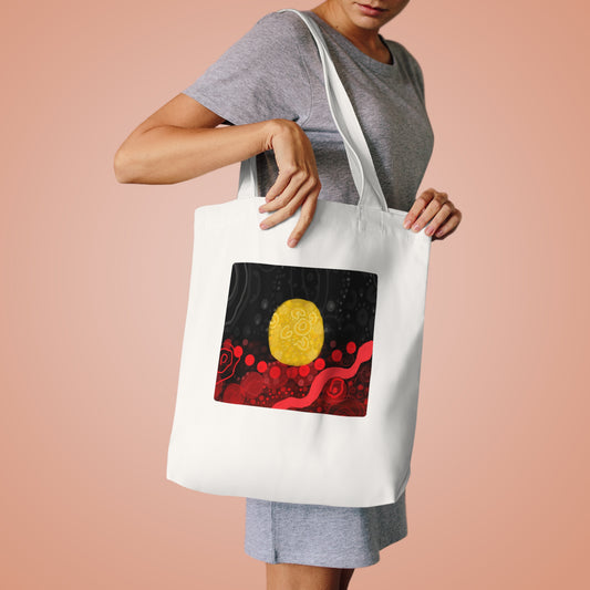 Aboriginal Flag Artwork - Cotton Tote (Rectangle)