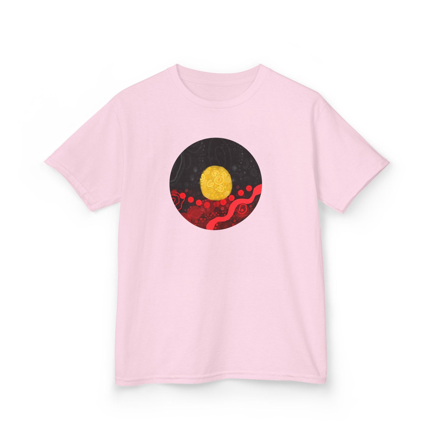 Aboriginal Flag Artwork - Kids Heavy Cotton™ Tee (Circle)