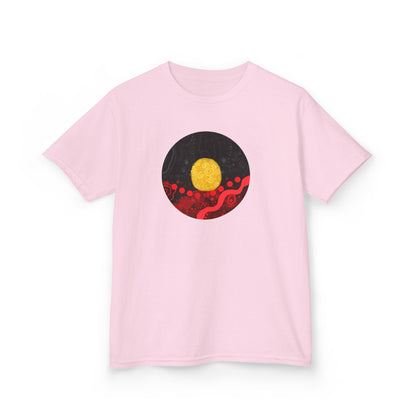 Aboriginal Flag Artwork - Kids Heavy Cotton™ Tee (Circle)