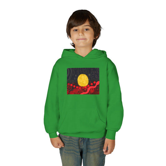 Aboriginal Flag Artwork - Kids Hoodie (Rectangle)
