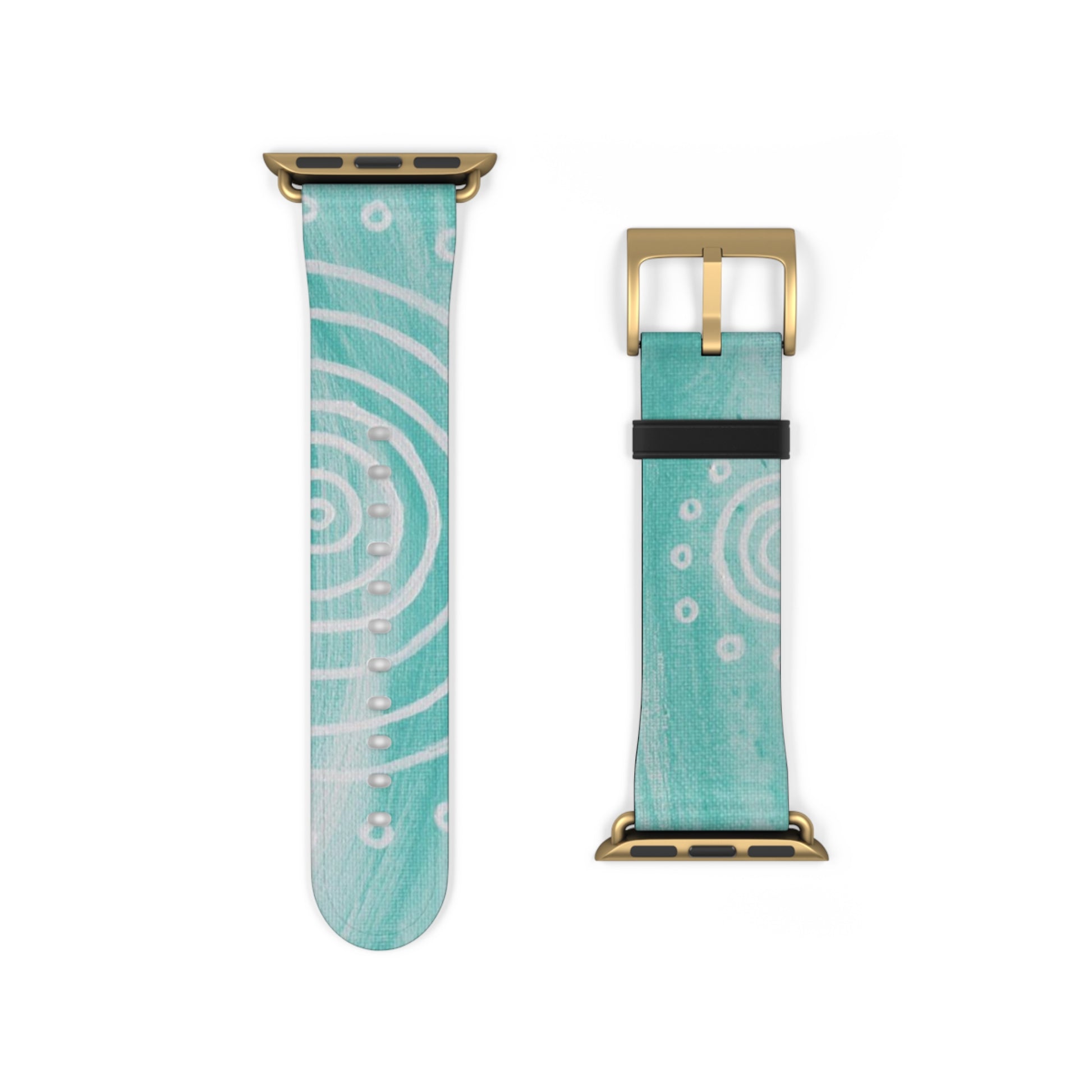 Boho Chic Watch Band - Turquoise Swirl Design