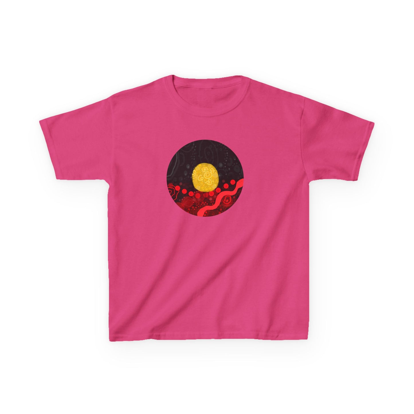 Aboriginal Flag Artwork - Kids Heavy Cotton™ Tee (Circle)