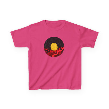 Aboriginal Flag Artwork - Kids Heavy Cotton™ Tee (Circle)