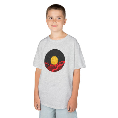 Aboriginal Flag Artwork - Kids Heavy Cotton™ Tee (Circle)