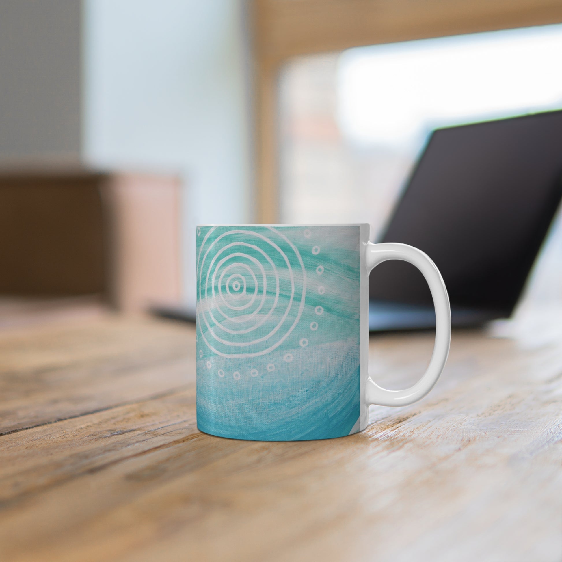 Ceramic Coffee Mug - Ebb & Flow by Linda Davidson