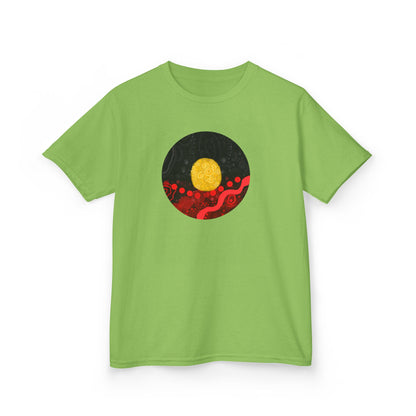 Aboriginal Flag Artwork - Kids Heavy Cotton™ Tee (Circle)