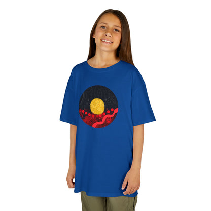 Aboriginal Flag Artwork - Kids Heavy Cotton™ Tee (Circle)