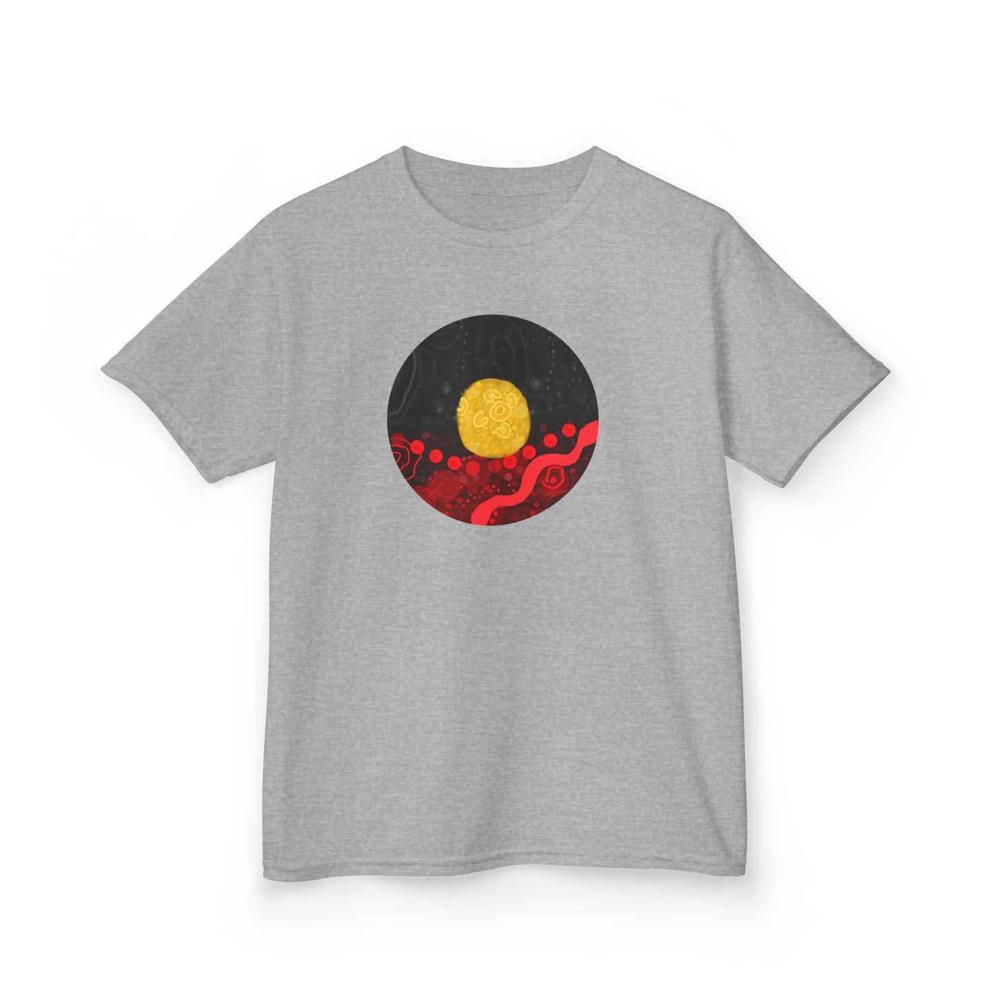 Aboriginal Flag Artwork - Kids Heavy Cotton™ Tee (Circle)