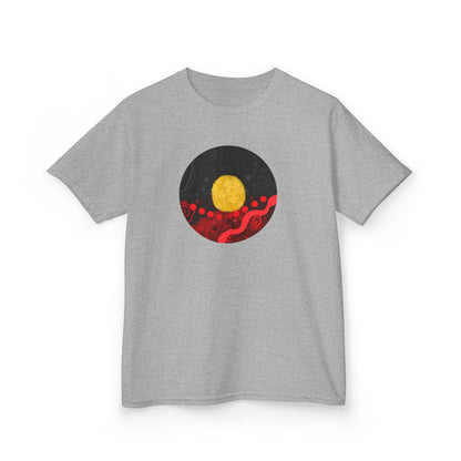 Aboriginal Flag Artwork - Kids Heavy Cotton™ Tee (Circle)