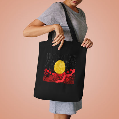 Aboriginal Flag Artwork - Cotton Tote (Rectangle)