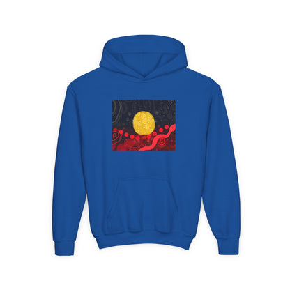 Aboriginal Flag Artwork - Kids Hoodie (Rectangle)