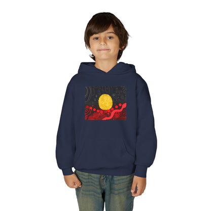 Aboriginal Flag Artwork - Kids Hoodie (Rectangle)