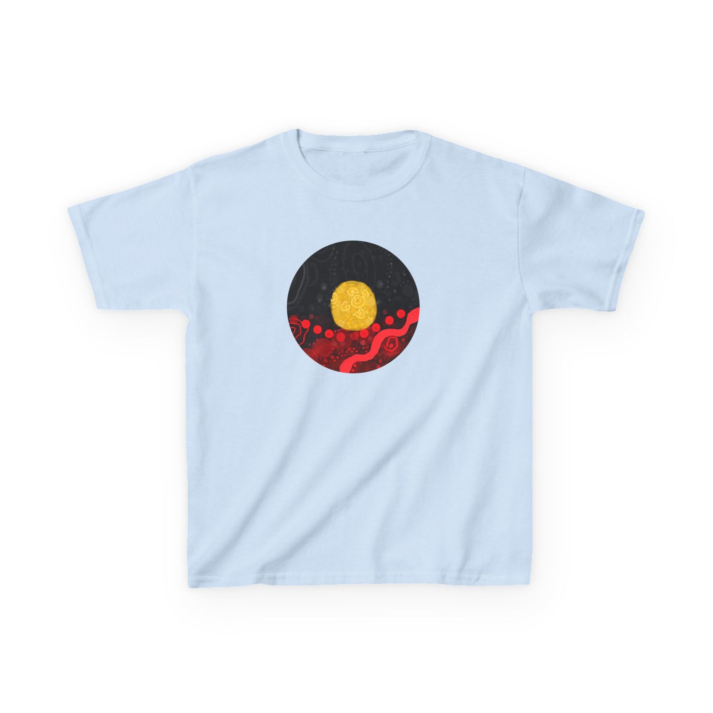 Aboriginal Flag Artwork - Kids Heavy Cotton™ Tee (Circle)