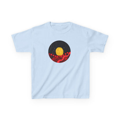 Aboriginal Flag Artwork - Kids Heavy Cotton™ Tee (Circle)