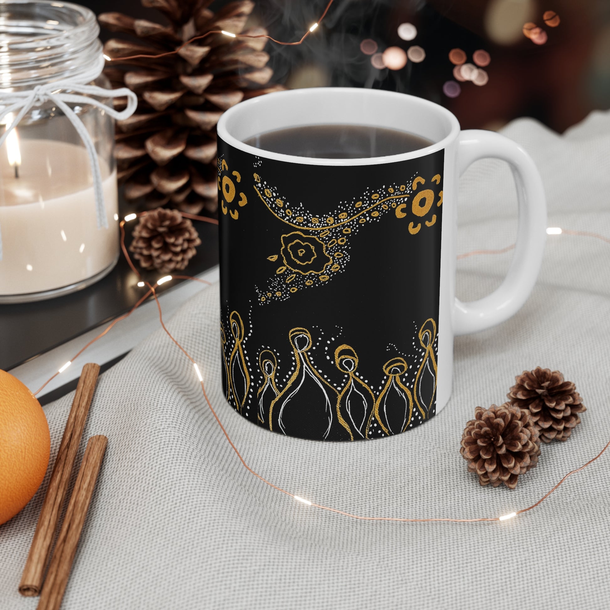 Ceramic Coffee Mug - Ancestors by Ebony Allen