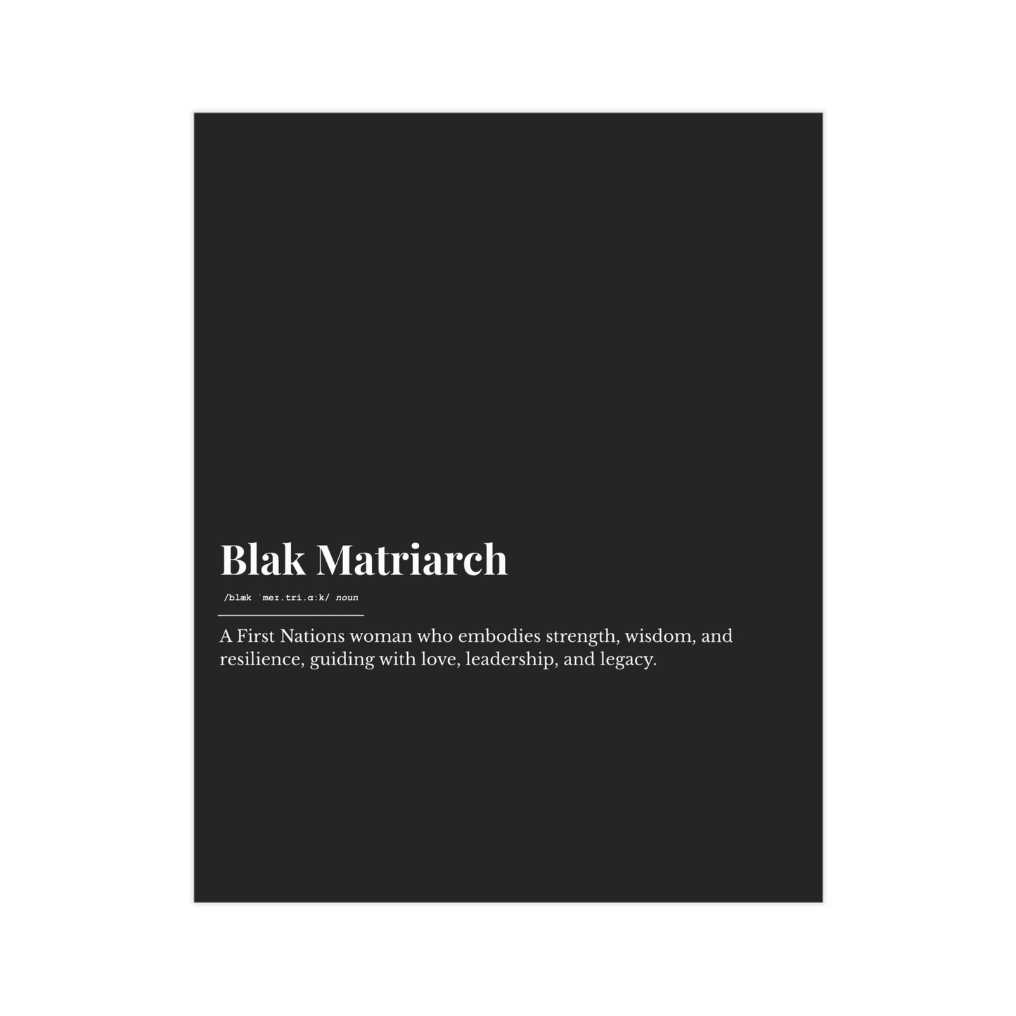 Small Unframed Prints - Blak Matriarch