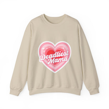 Deadliest Mama (Pink Heart) Crewneck Sweatshirt - Various Colours