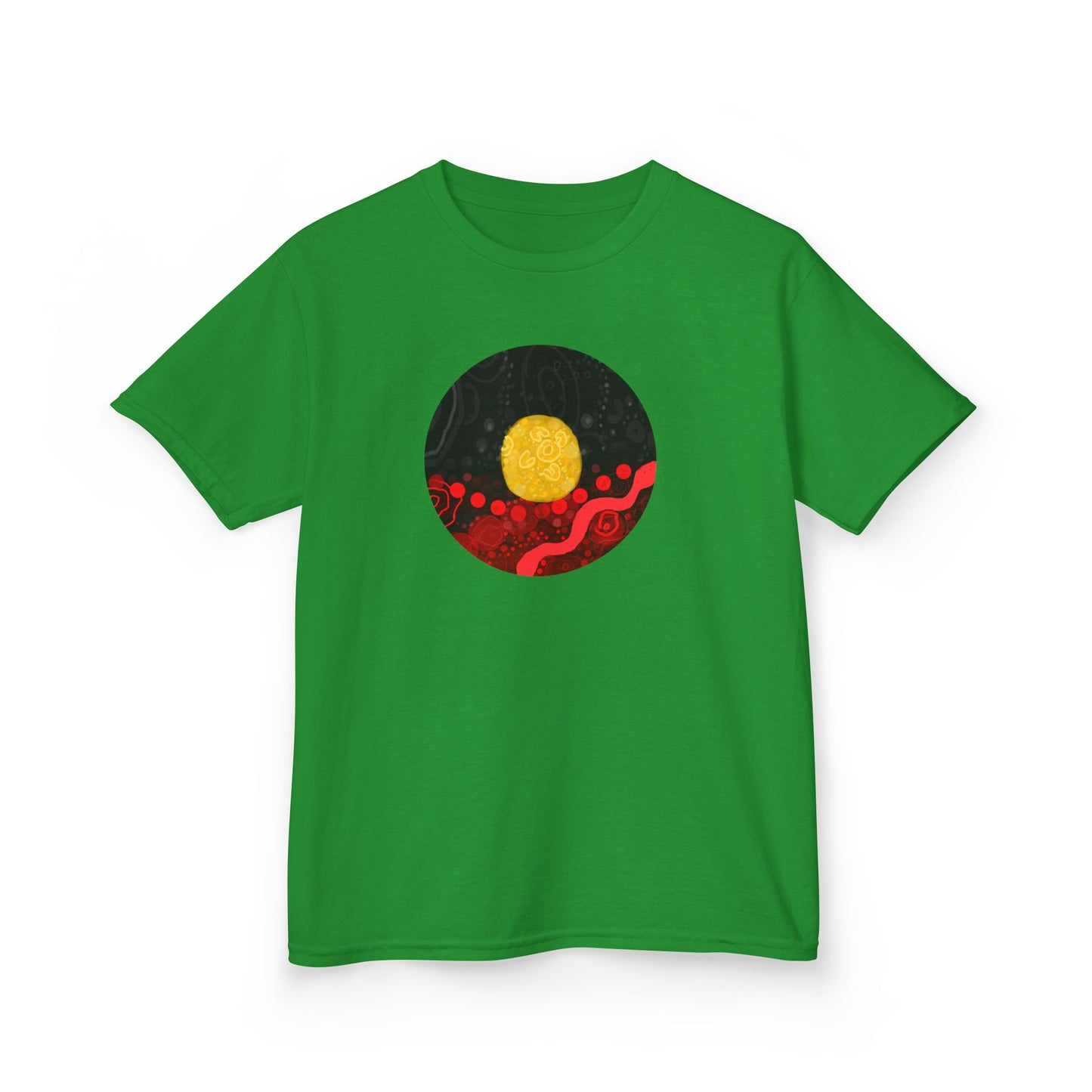 Aboriginal Flag Artwork - Kids Heavy Cotton™ Tee (Circle)