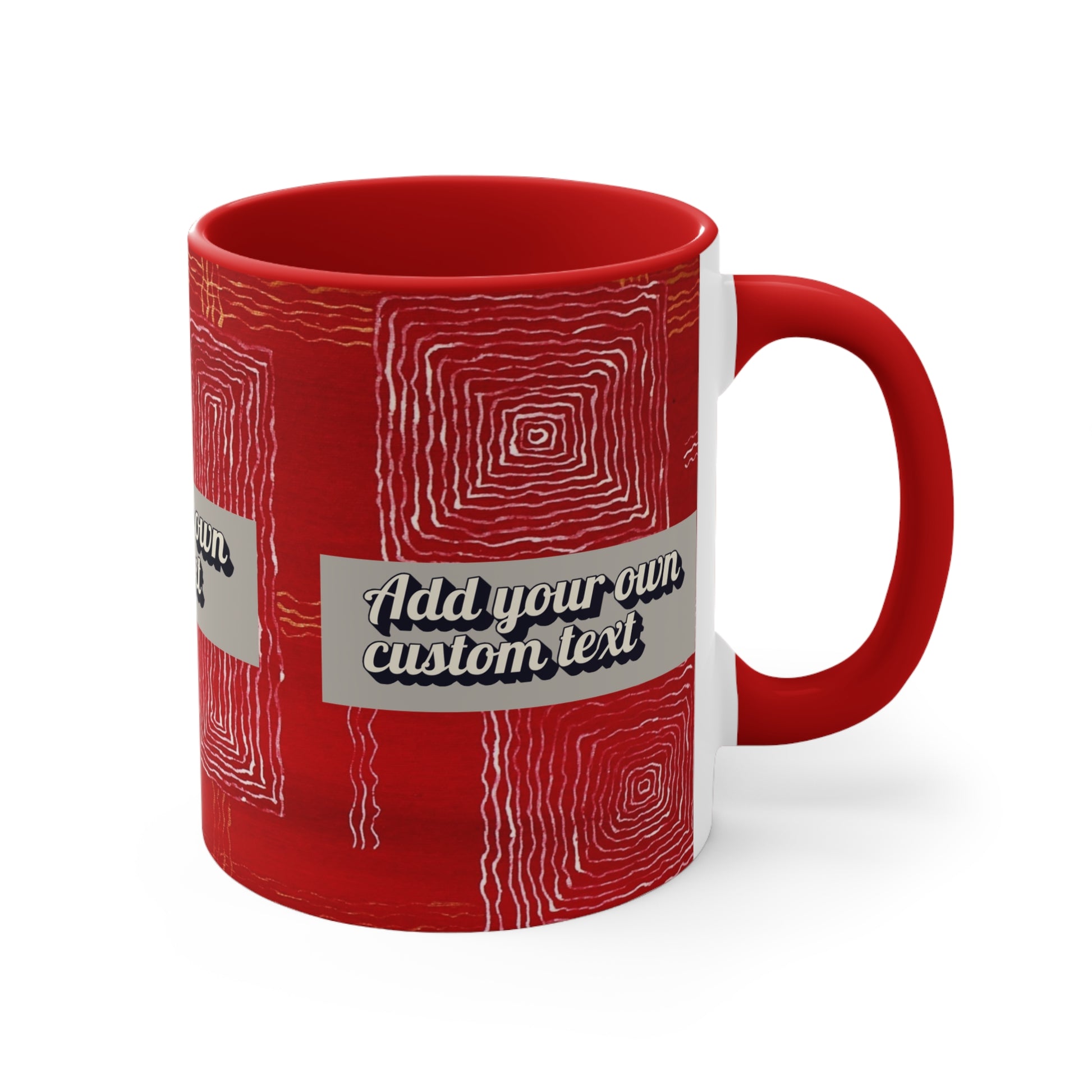 Personalised Red Mug (Add Your Own Text!)