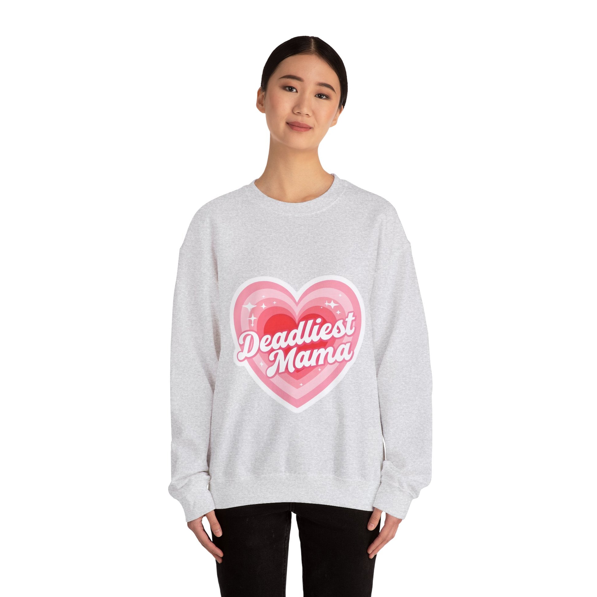 Deadliest Mama (Pink Heart) Crewneck Sweatshirt - Various Colours