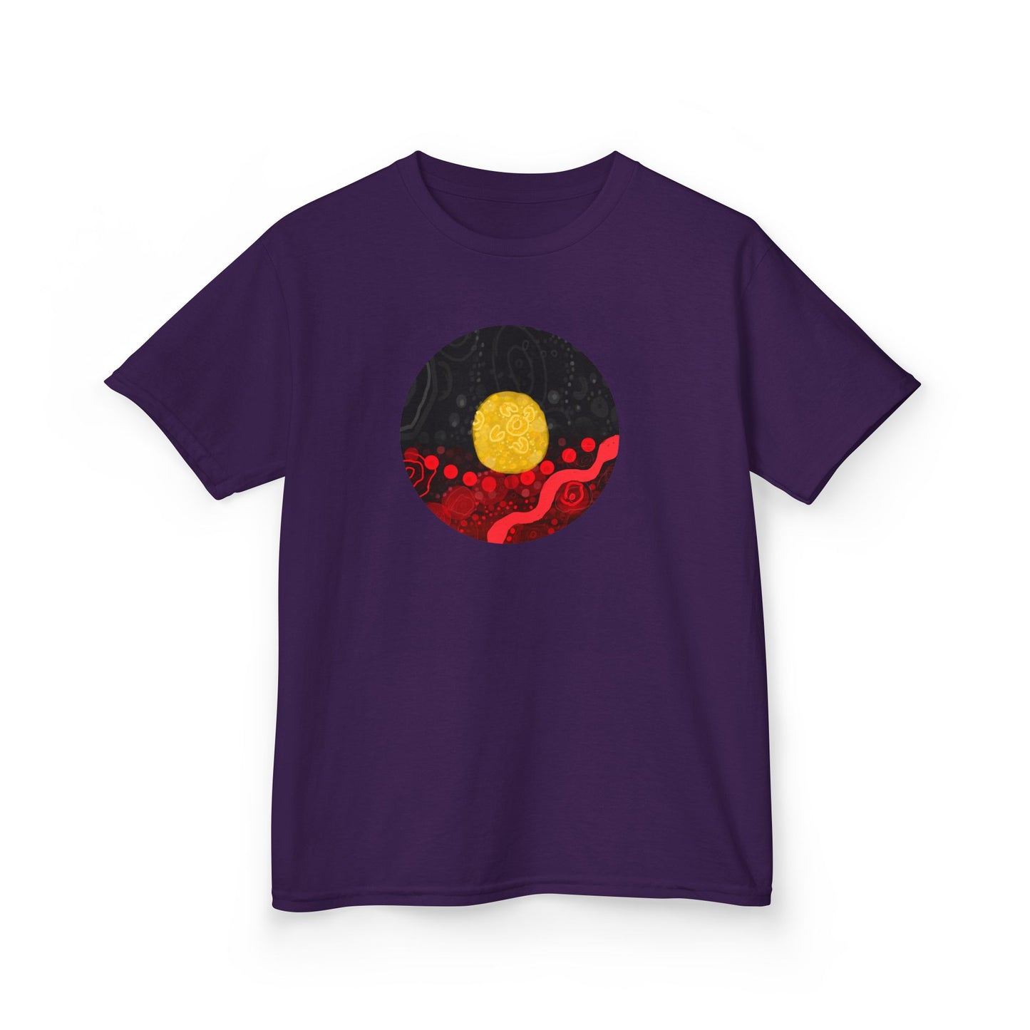 Aboriginal Flag Artwork - Kids Heavy Cotton™ Tee (Circle)