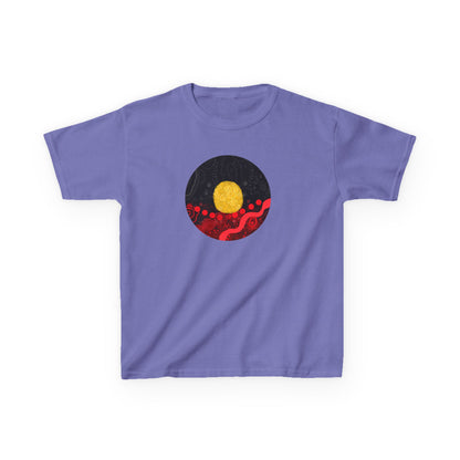Aboriginal Flag Artwork - Kids Heavy Cotton™ Tee (Circle)