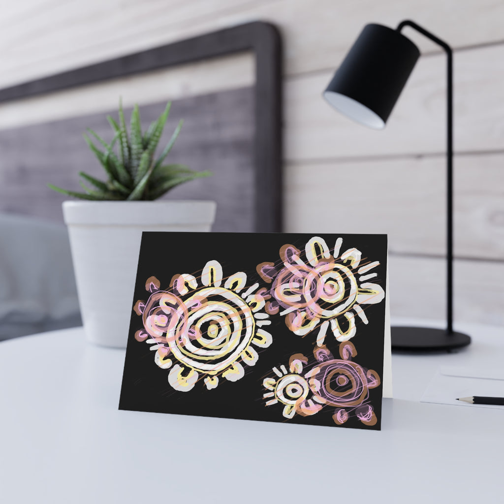 Blank Greeting Card - Mother & Daughter by Ebony Allen