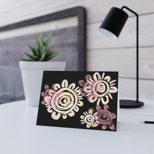 Blank Greeting Card - Mother & Daughter by Ebony Allen