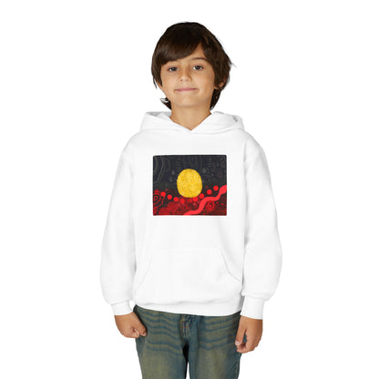 Aboriginal Flag Artwork - Kids Hoodie (Rectangle)