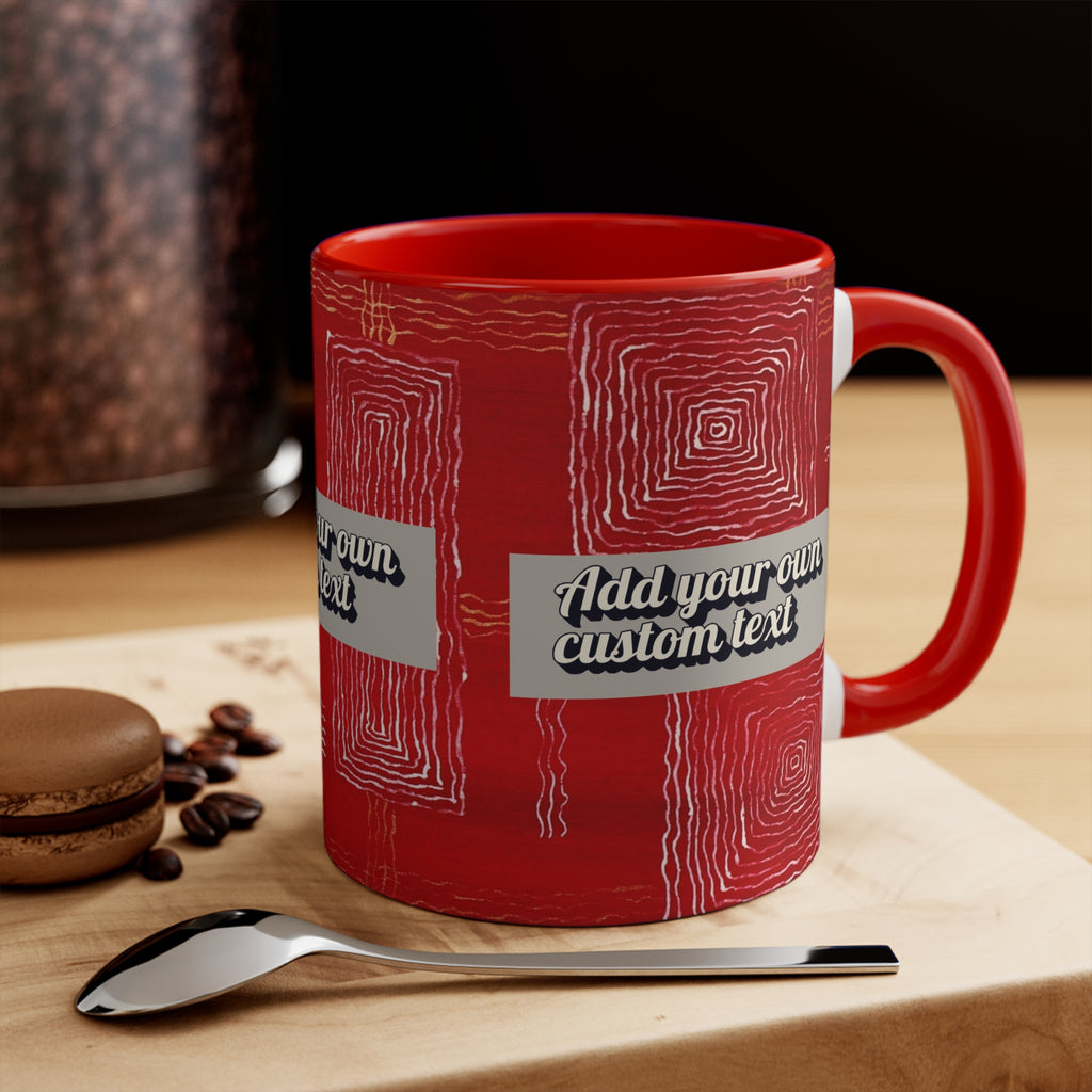 Personalised Red Mug (Add Your Own Text!)