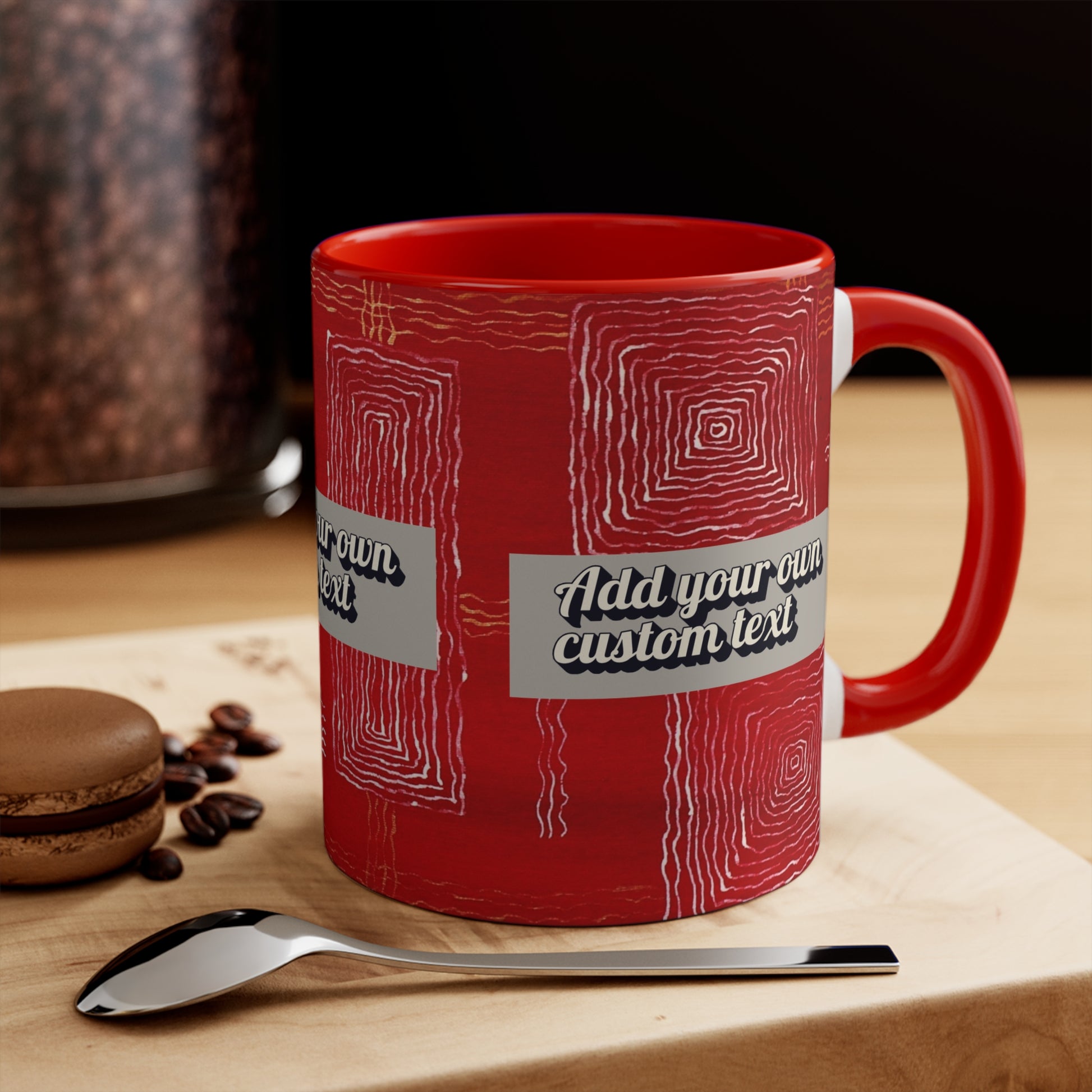 Personalised Red Mug (Add Your Own Text!)