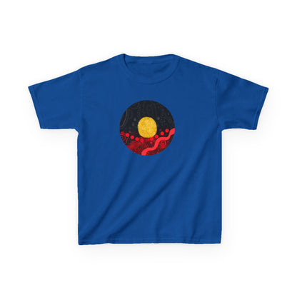 Aboriginal Flag Artwork - Kids Heavy Cotton™ Tee (Circle)