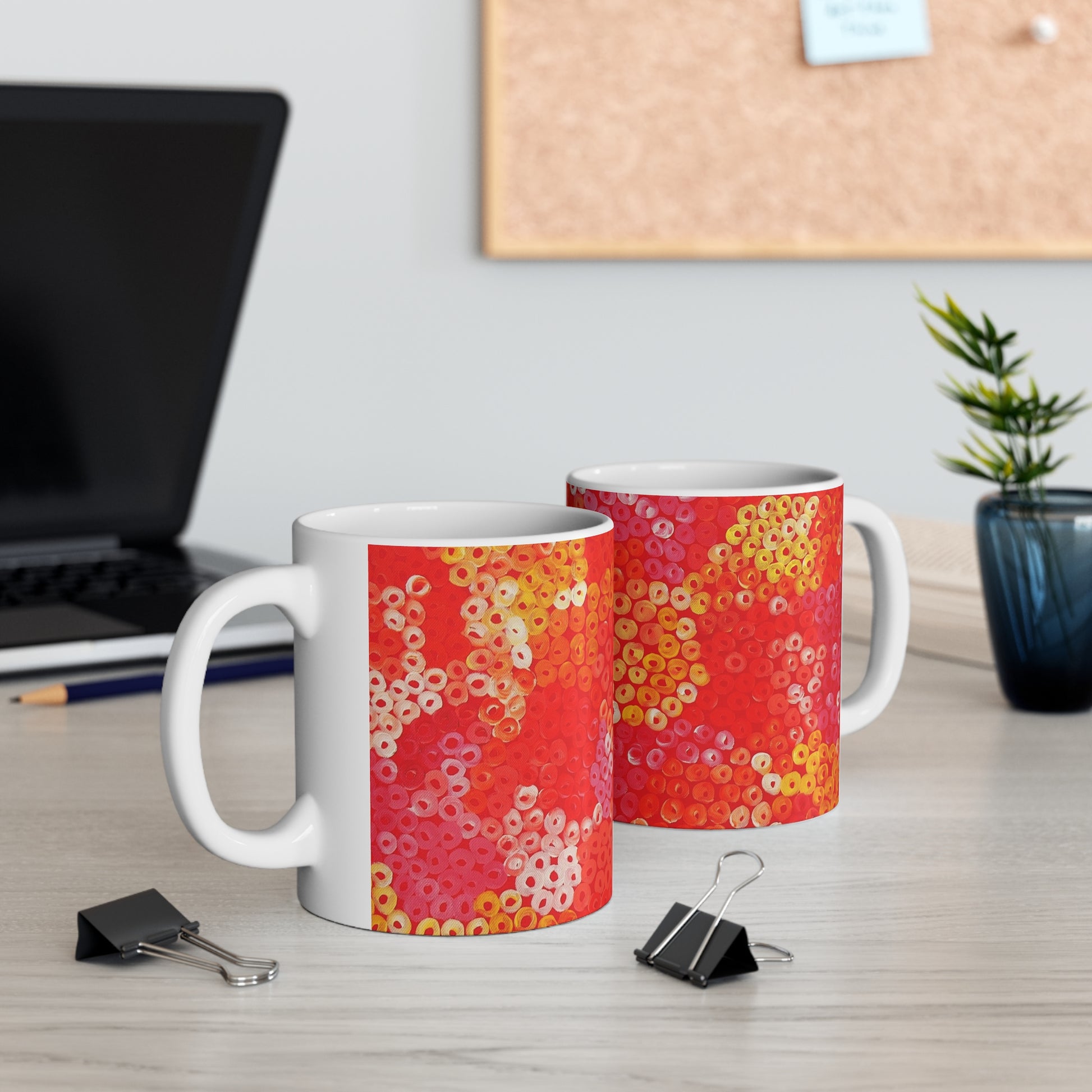 Ceramic Coffee Cups - Artwork by Linda Davidson