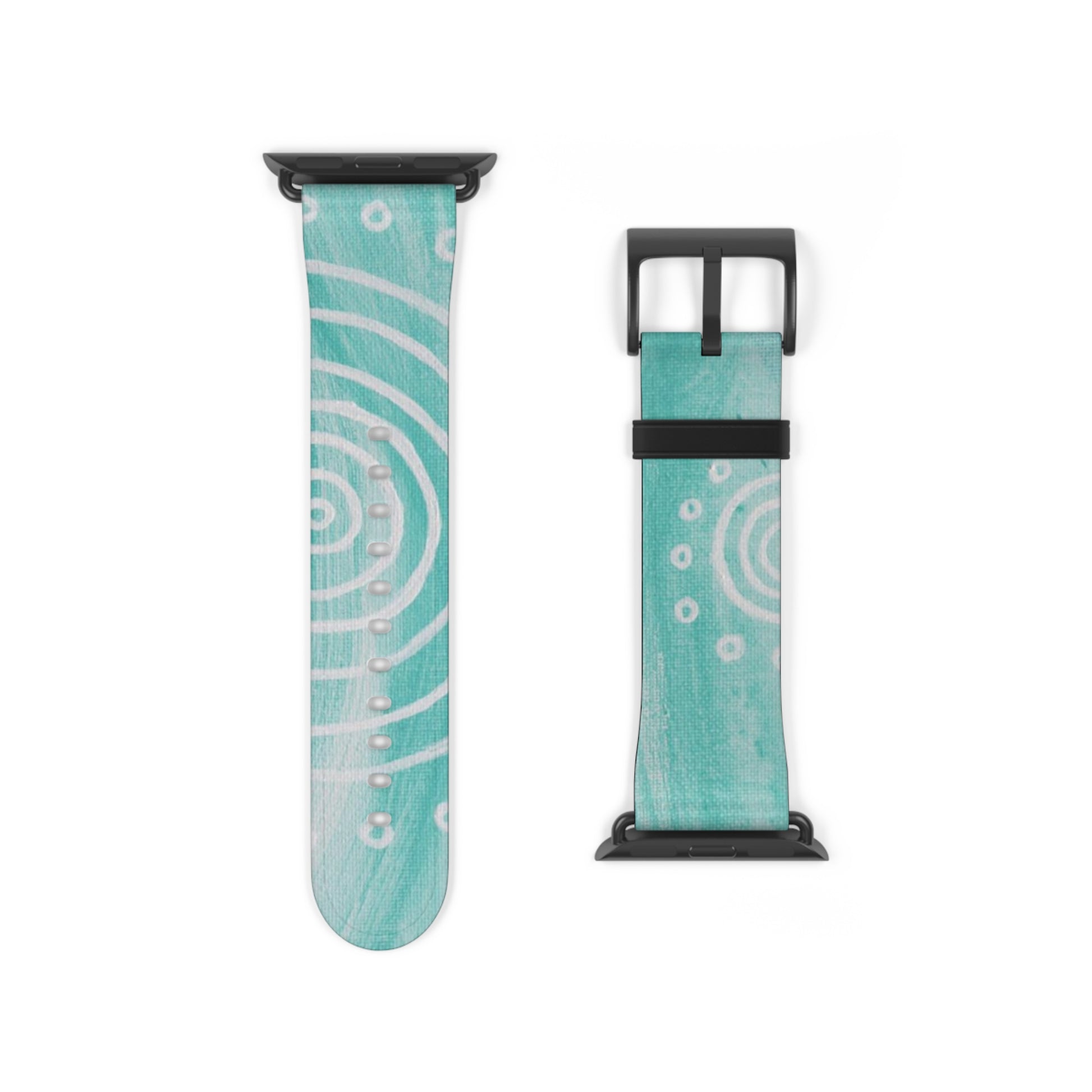 Boho Chic Watch Band - Turquoise Swirl Design