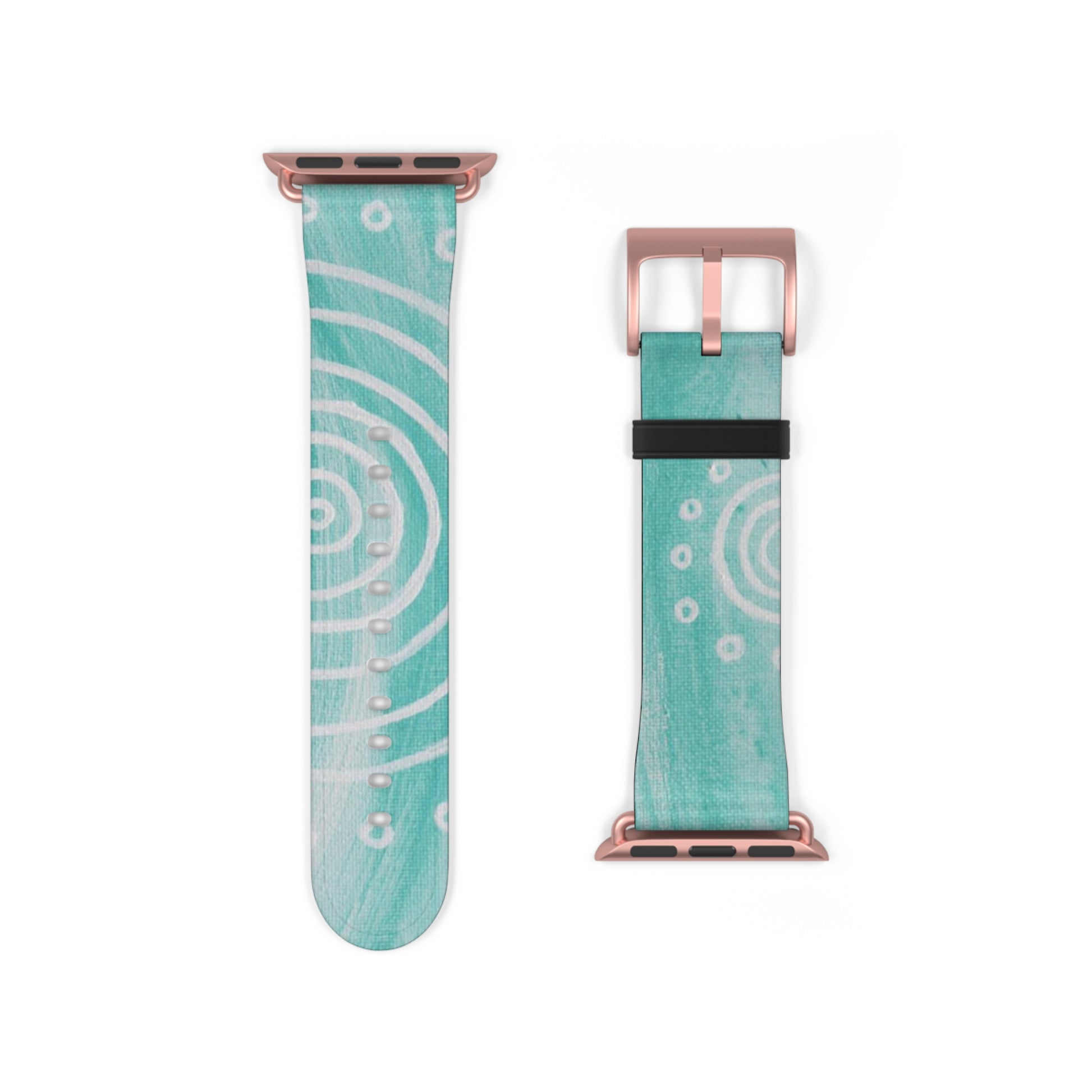 Boho Chic Watch Band - Turquoise Swirl Design