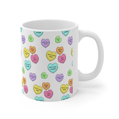 Candy Hearts - Ceramic Coffee Mug
