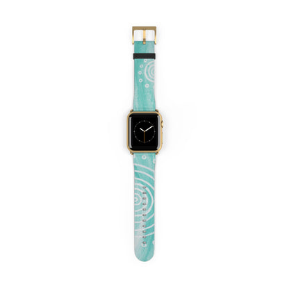 Boho Chic Watch Band - Turquoise Swirl Design