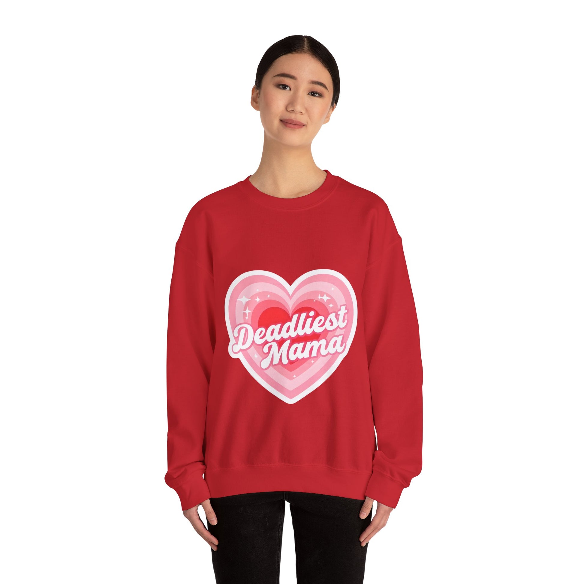 Deadliest Mama (Pink Heart) Crewneck Sweatshirt - Various Colours