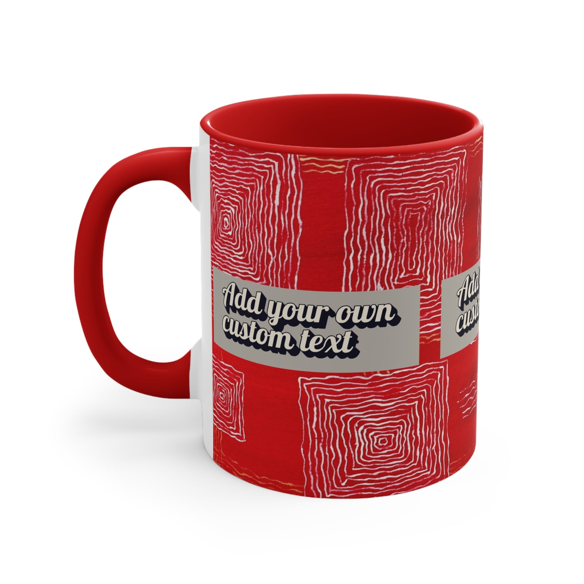 Personalised Red Mug (Add Your Own Text!)