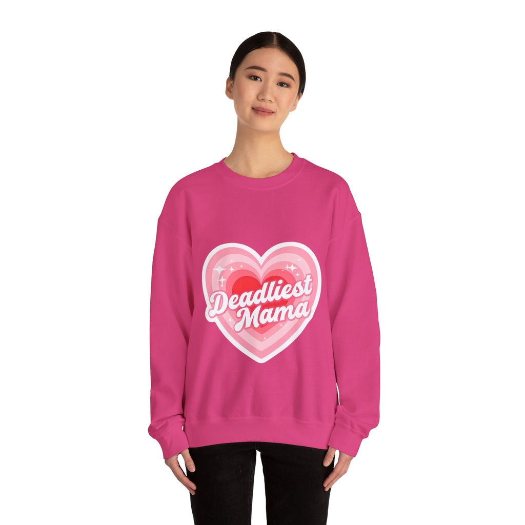 Deadliest Mama (Pink Heart) Crewneck Sweatshirt - Various Colours