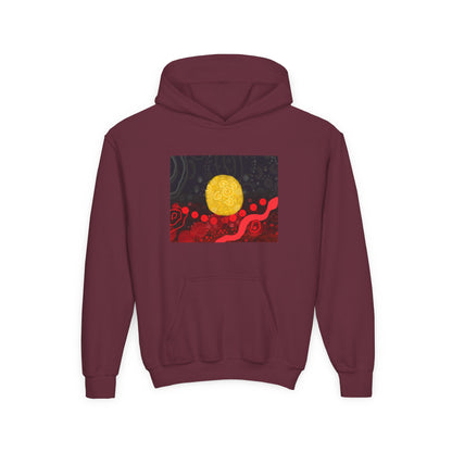 Aboriginal Flag Artwork - Kids Hoodie (Rectangle)