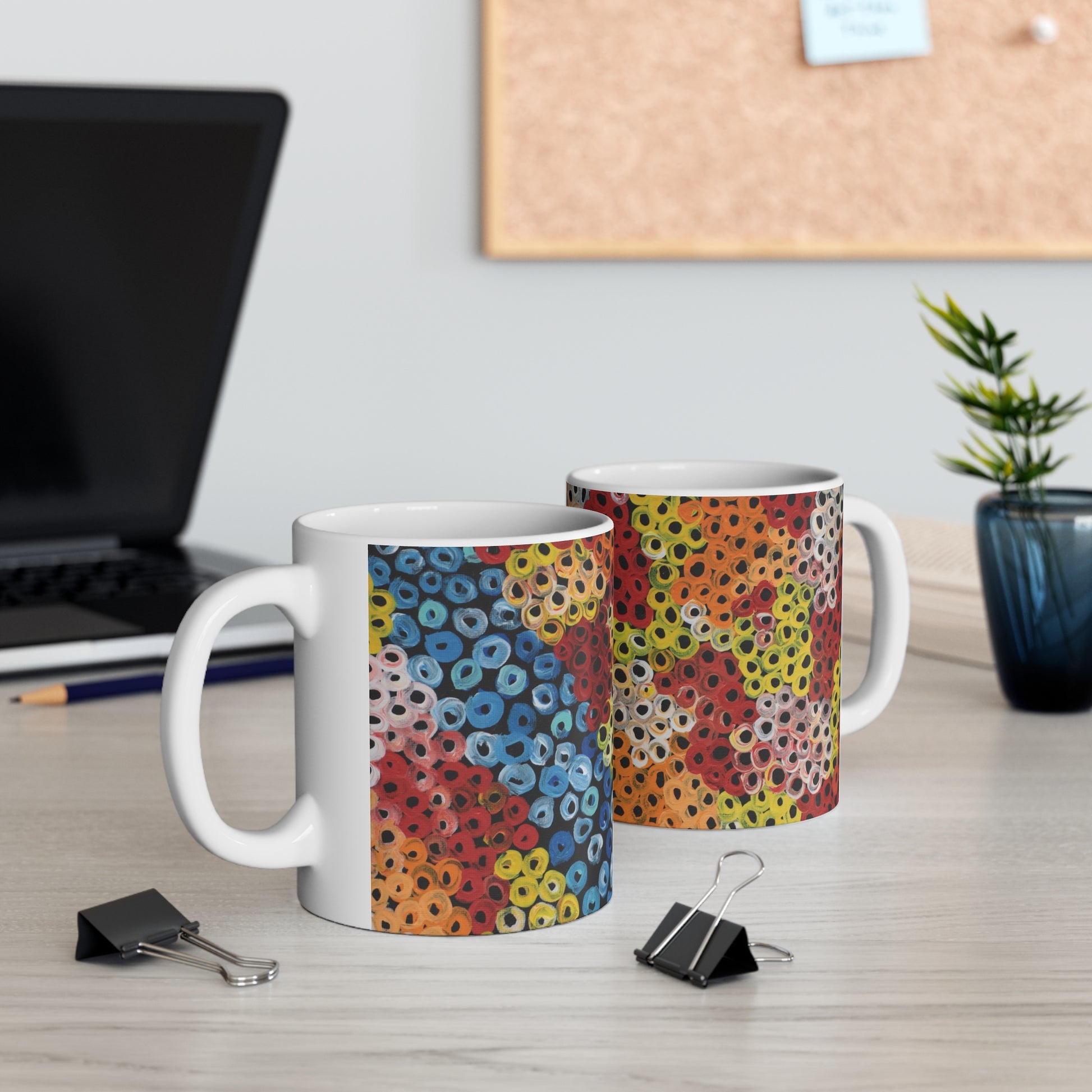 Ceramic Coffee Mug - Untitled by Linda Davidson