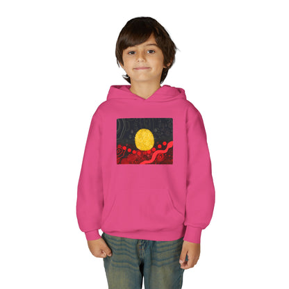 Aboriginal Flag Artwork - Kids Hoodie (Rectangle)