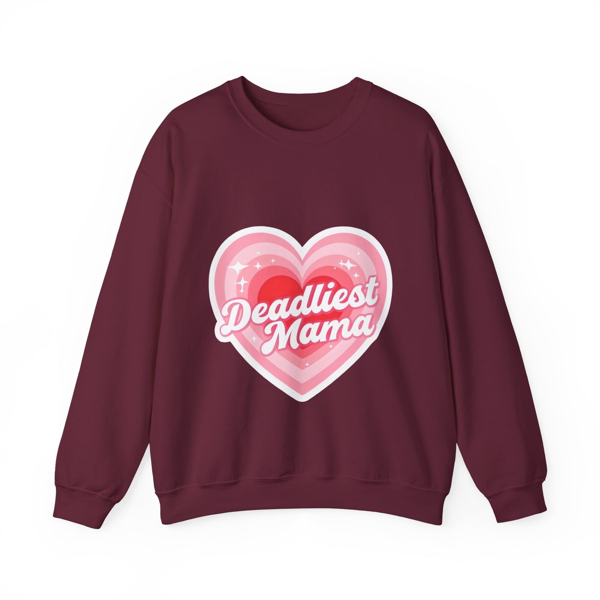 Deadliest Mama (Pink Heart) Crewneck Sweatshirt - Various Colours