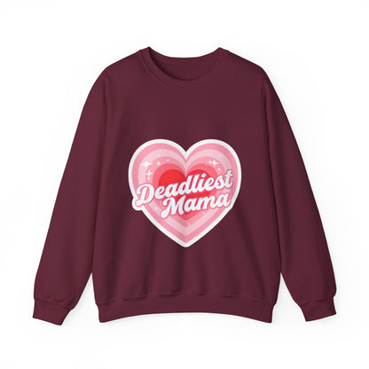 Deadliest Mama (Pink Heart) Crewneck Sweatshirt - Various Colours