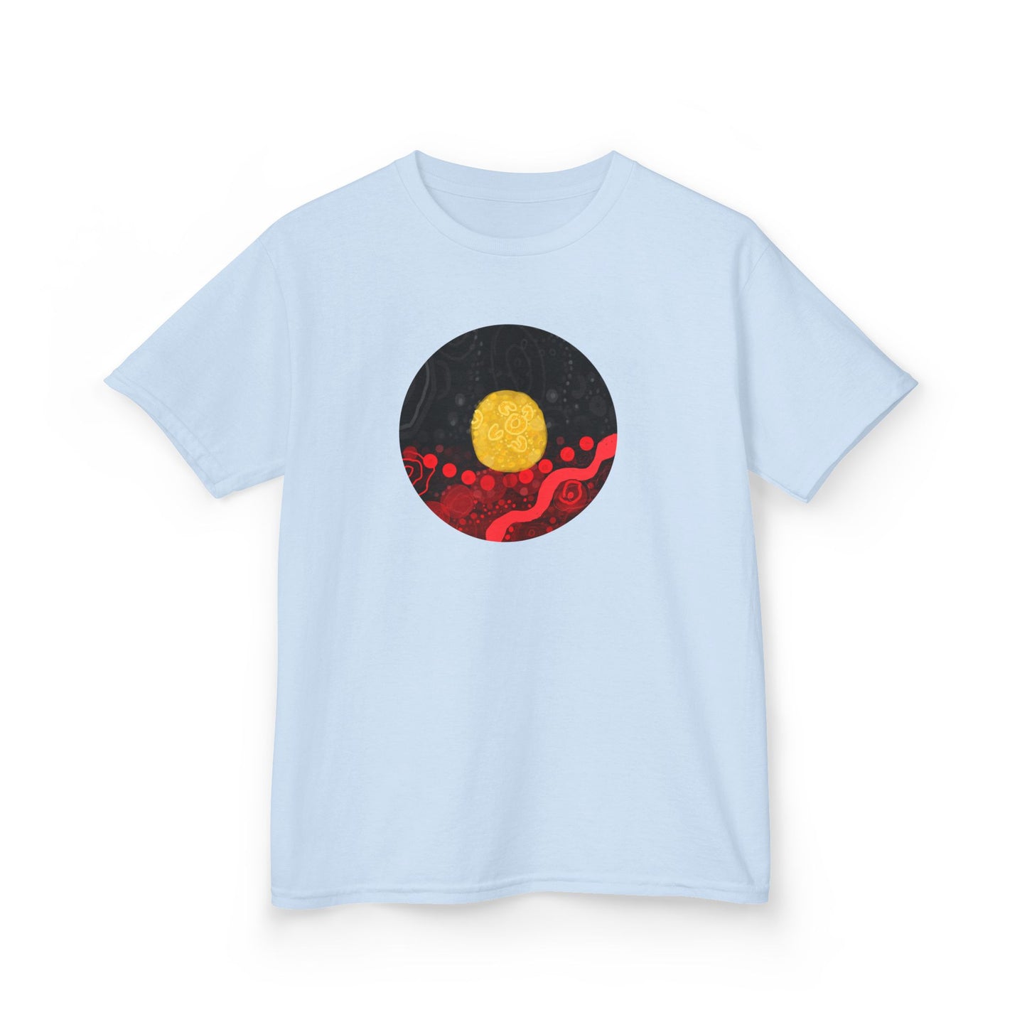 Aboriginal Flag Artwork - Kids Heavy Cotton™ Tee (Circle)