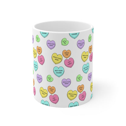 Candy Hearts - Ceramic Coffee Mug