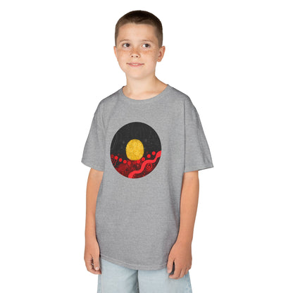 Aboriginal Flag Artwork - Kids Heavy Cotton™ Tee (Circle)