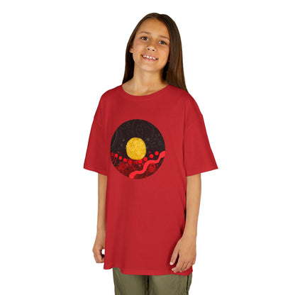 Aboriginal Flag Artwork - Kids Heavy Cotton™ Tee (Circle)